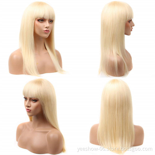 Wholesale price Brazilian hair 613 Wigs Cheap Human 150% Density Blonde machine Wigs For Black Women